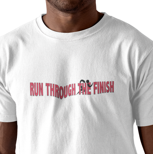 Run through the finish t shirt