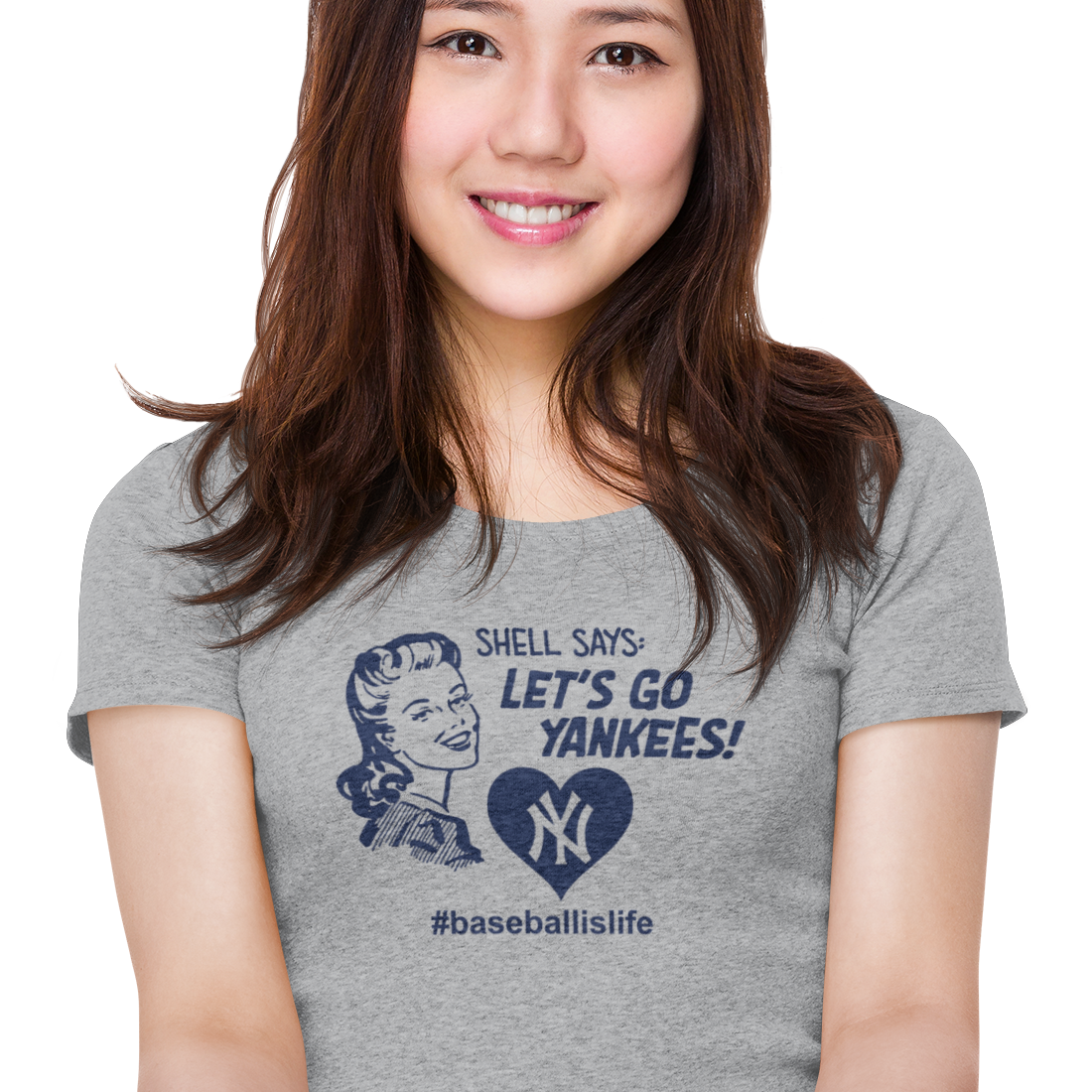 Shell Says Let's Go Yankees - Women's T-Shirt