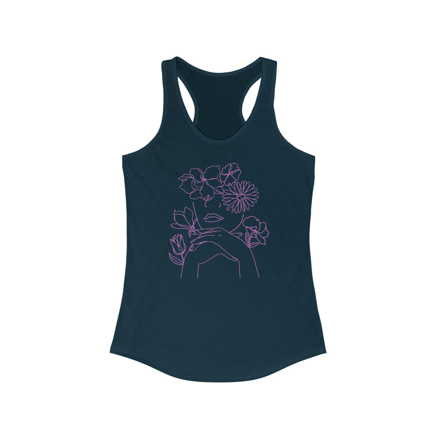 Woman Among the Flowers - Women's Racerback Tank