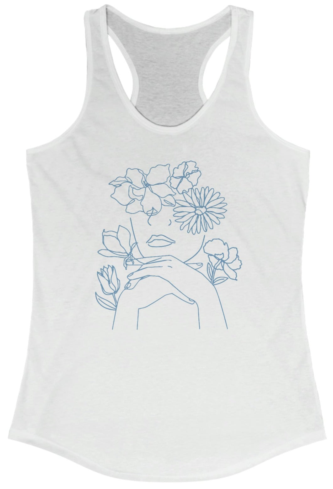 Woman Among the Flowers - Women's Racerback Tank