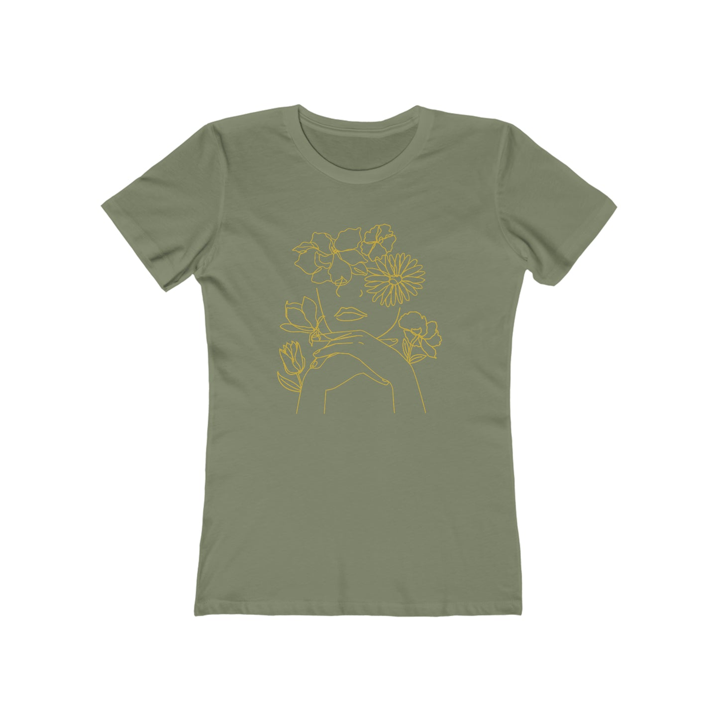 Woman Among the Flowers - Women's T-Shirt