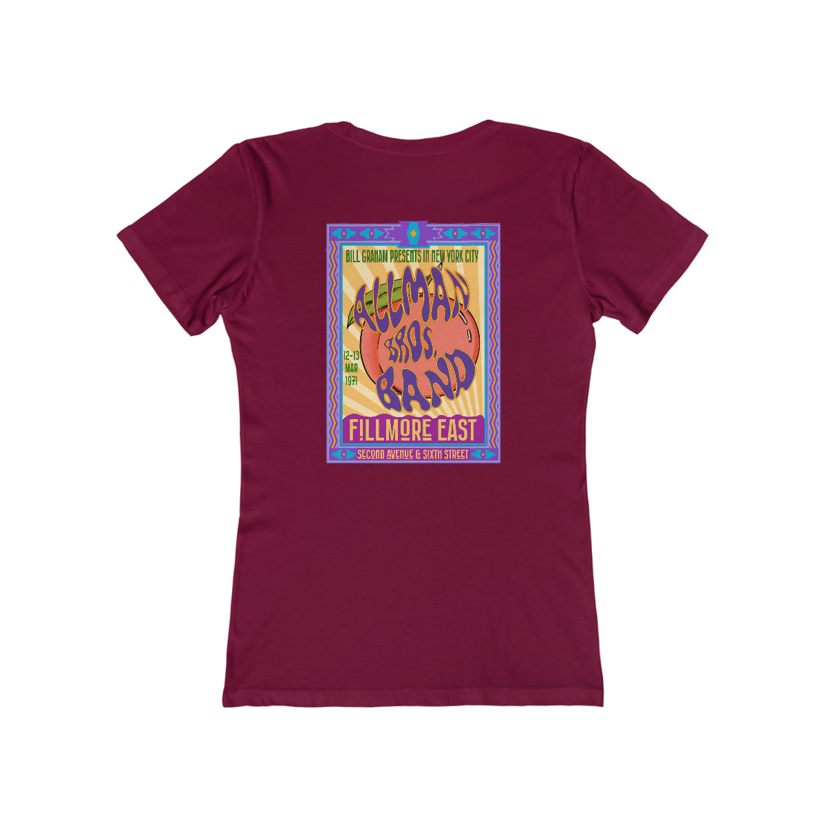Fillmore East/Allman Bros at the Fillmore - Front/Back Women's T-Shirt