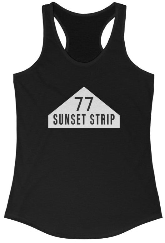tank top with '77 Sunset Strip" text on an awning graphic from the 1960s Hollywood TV show
