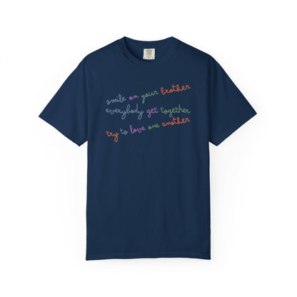 Everybody Get Together T-Shirt Smile on your Brother Unisex