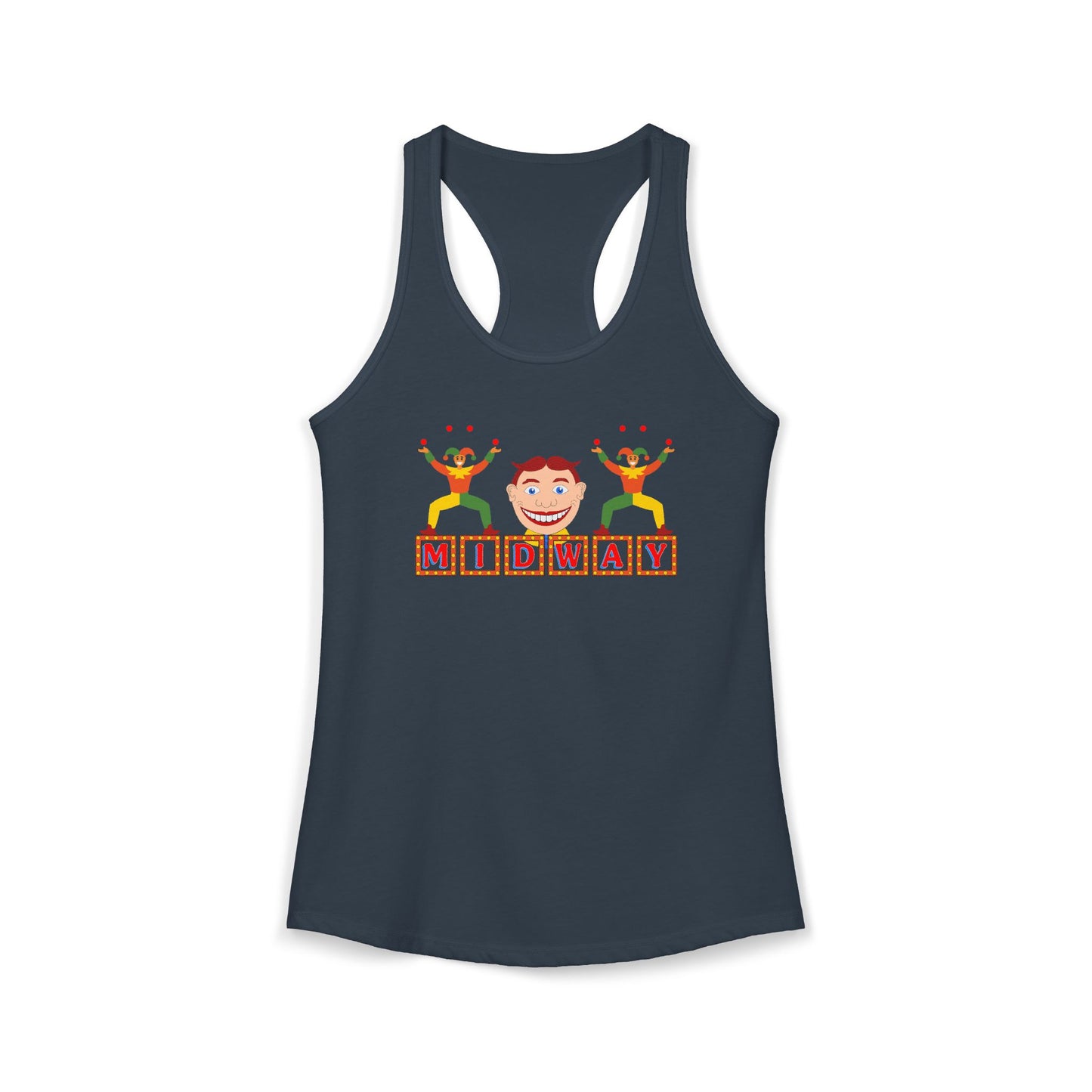 Midway, Carnival, Amusement Women's Racerback Tank Top