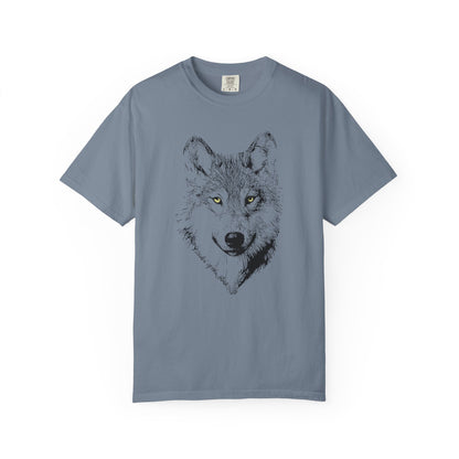 T-shirt with wolf graphic
