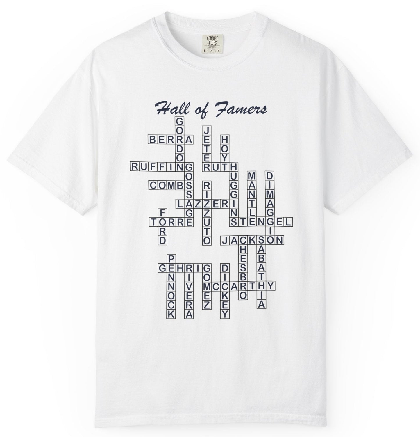 NY Yankees Hall of Famers Crossword Unisex T-Shirt