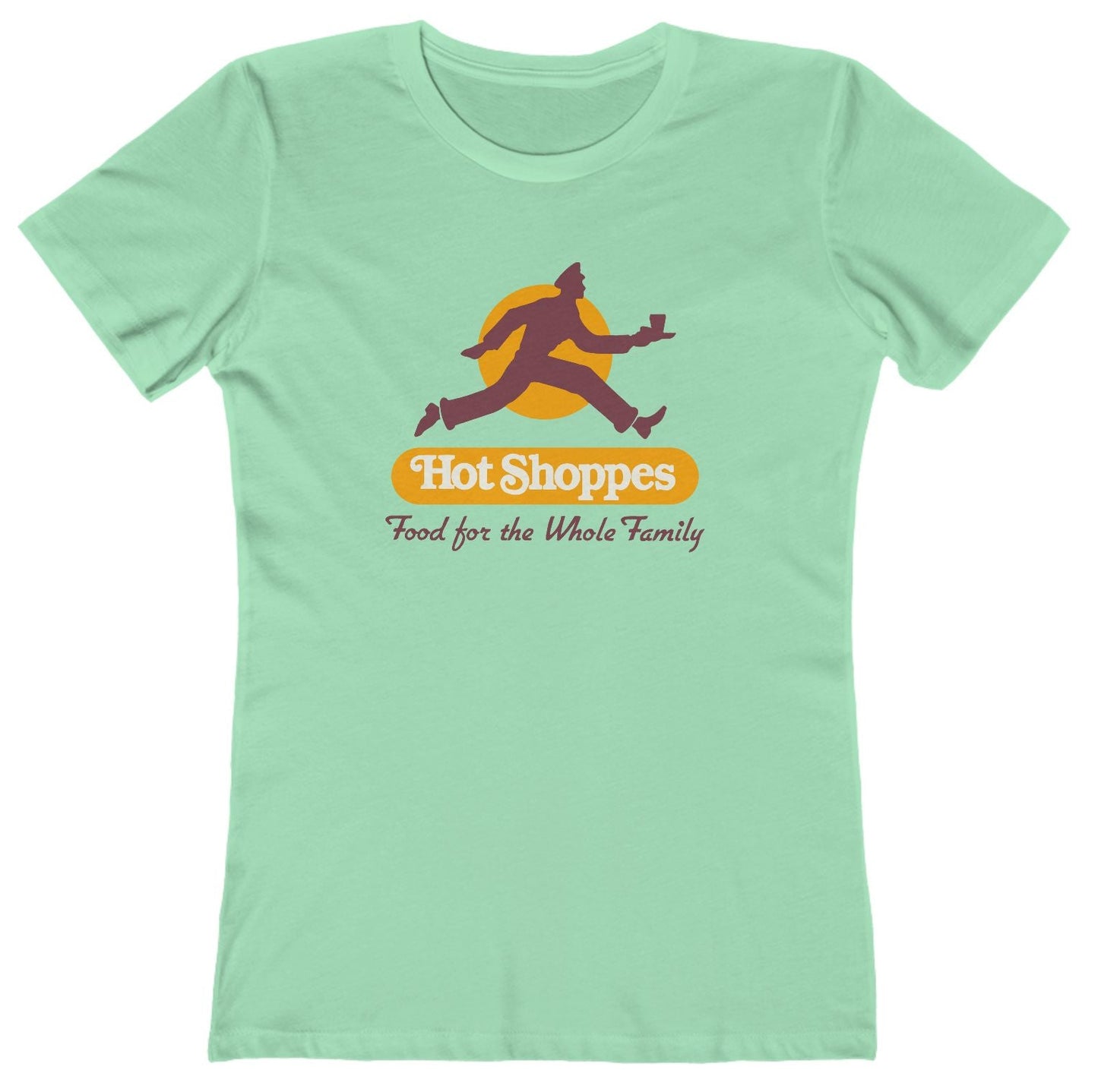 T-shirt with a graphic design and 'Hot Shoppes' text