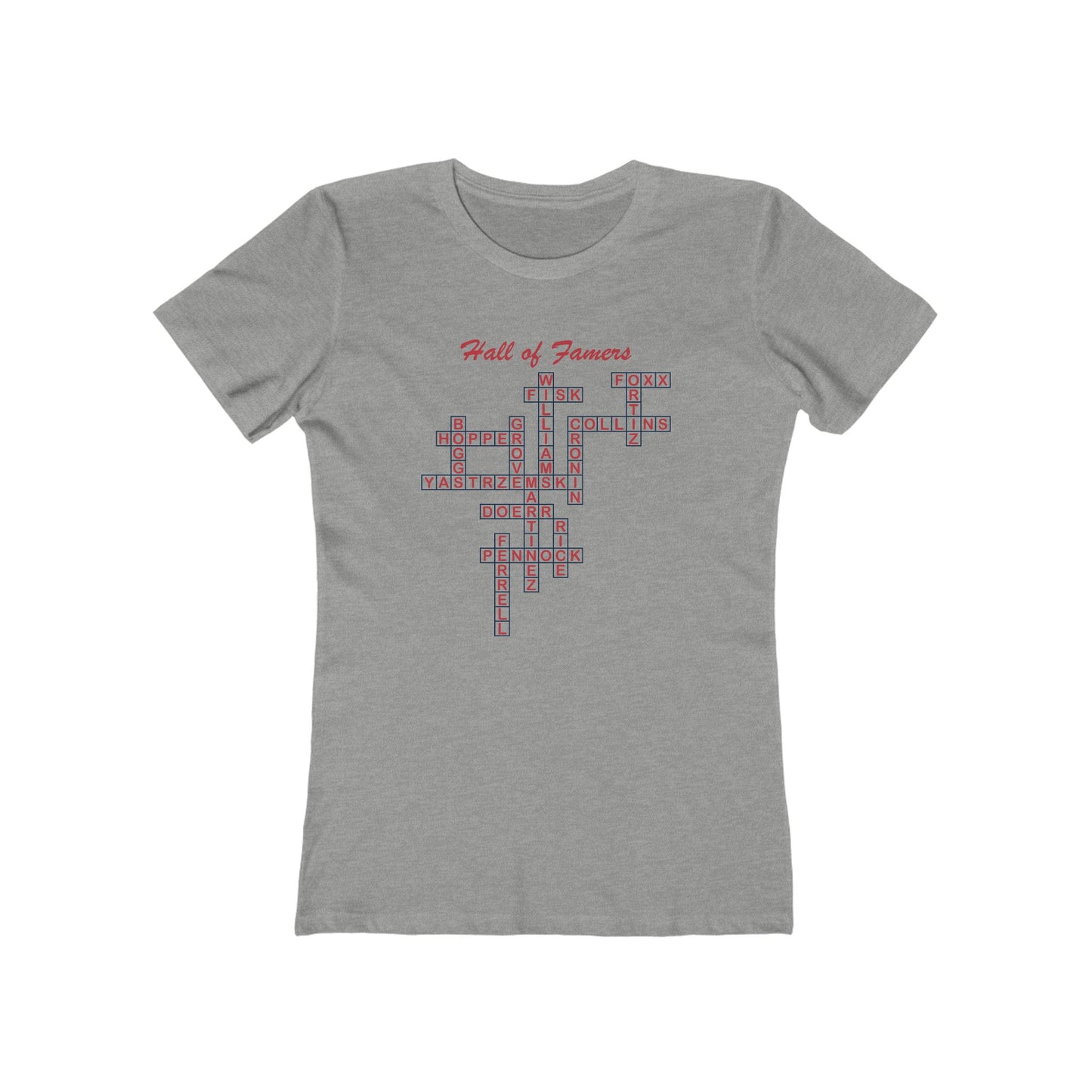 Boston Red Sox Hall of Famers Crossword Women's Tee