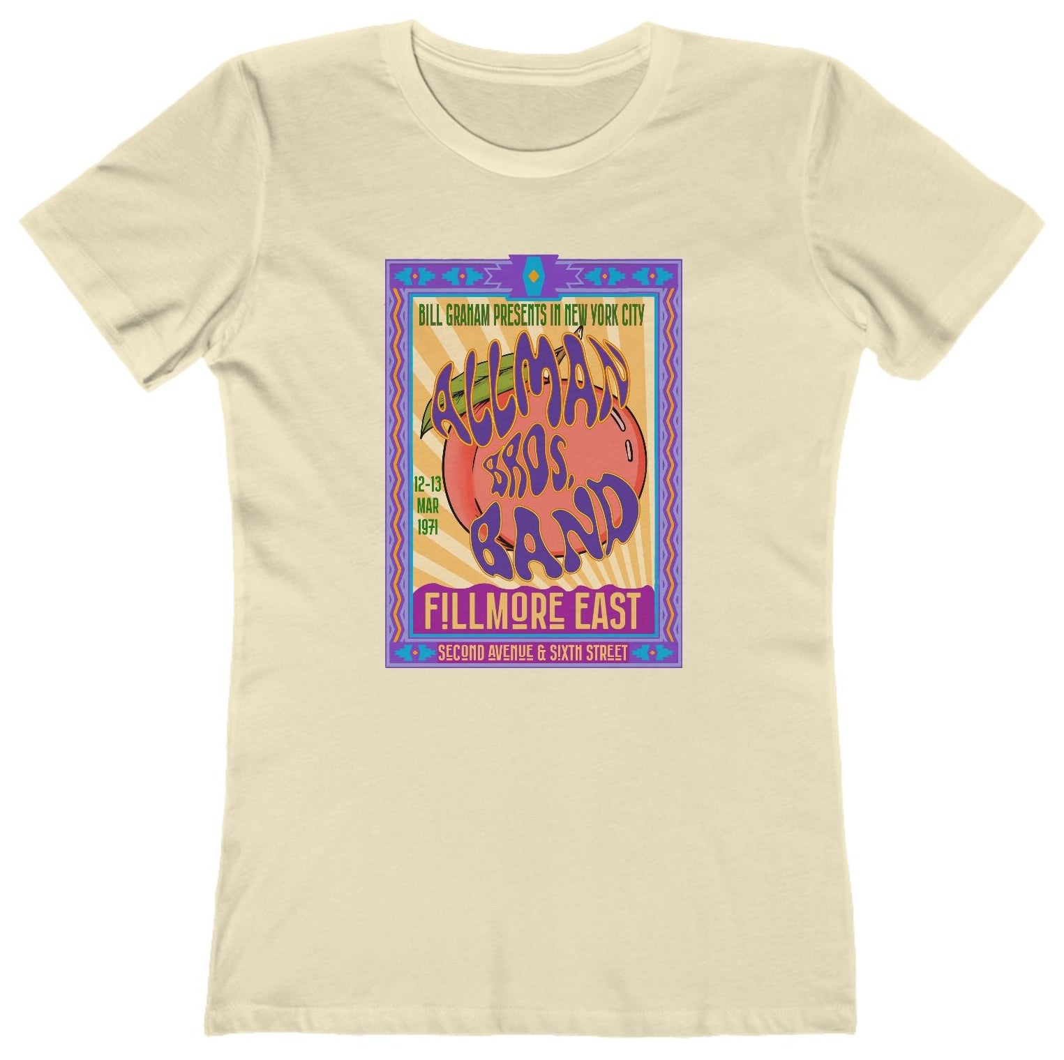 T-shirt with an Allman Brothers Band at the Fillmore East poster graphic