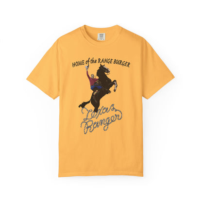Texas Ranger Range Burger T-shirt Island Park Oceanside Long Beach Unisex Tee