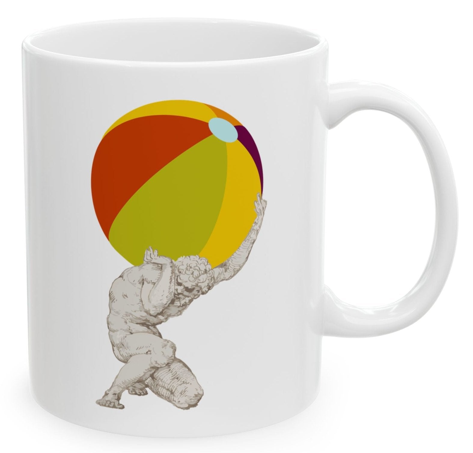 Atlas beachball beach coffee mug