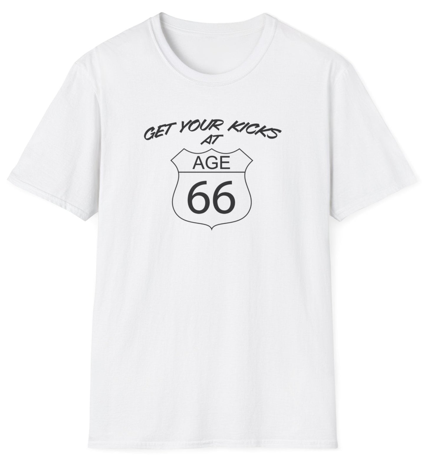 Get Your Kicks at Age 66 Unisex T-Shirt
