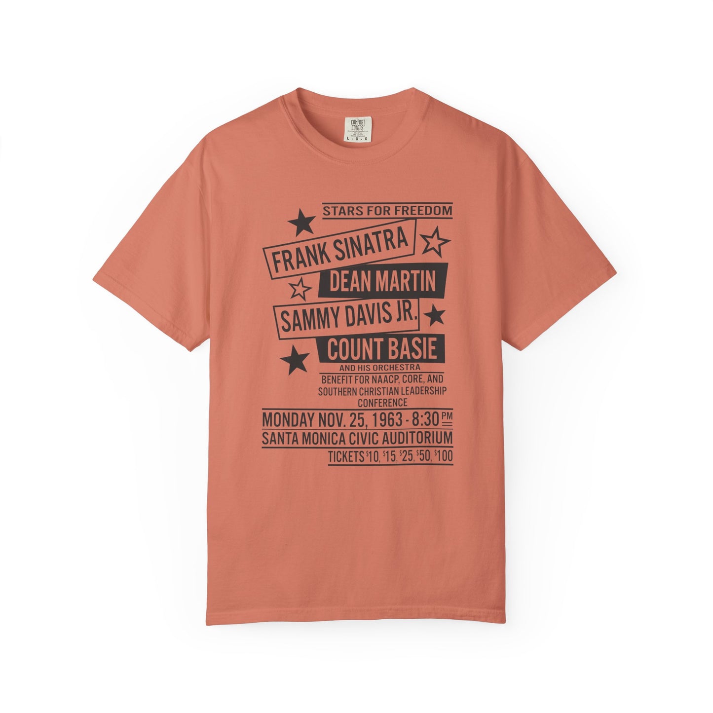 Frank Sinatra, Dean Martin, Sammy Davis Jr, Count Basie Stars for Freedom Unisex T-Shirt
