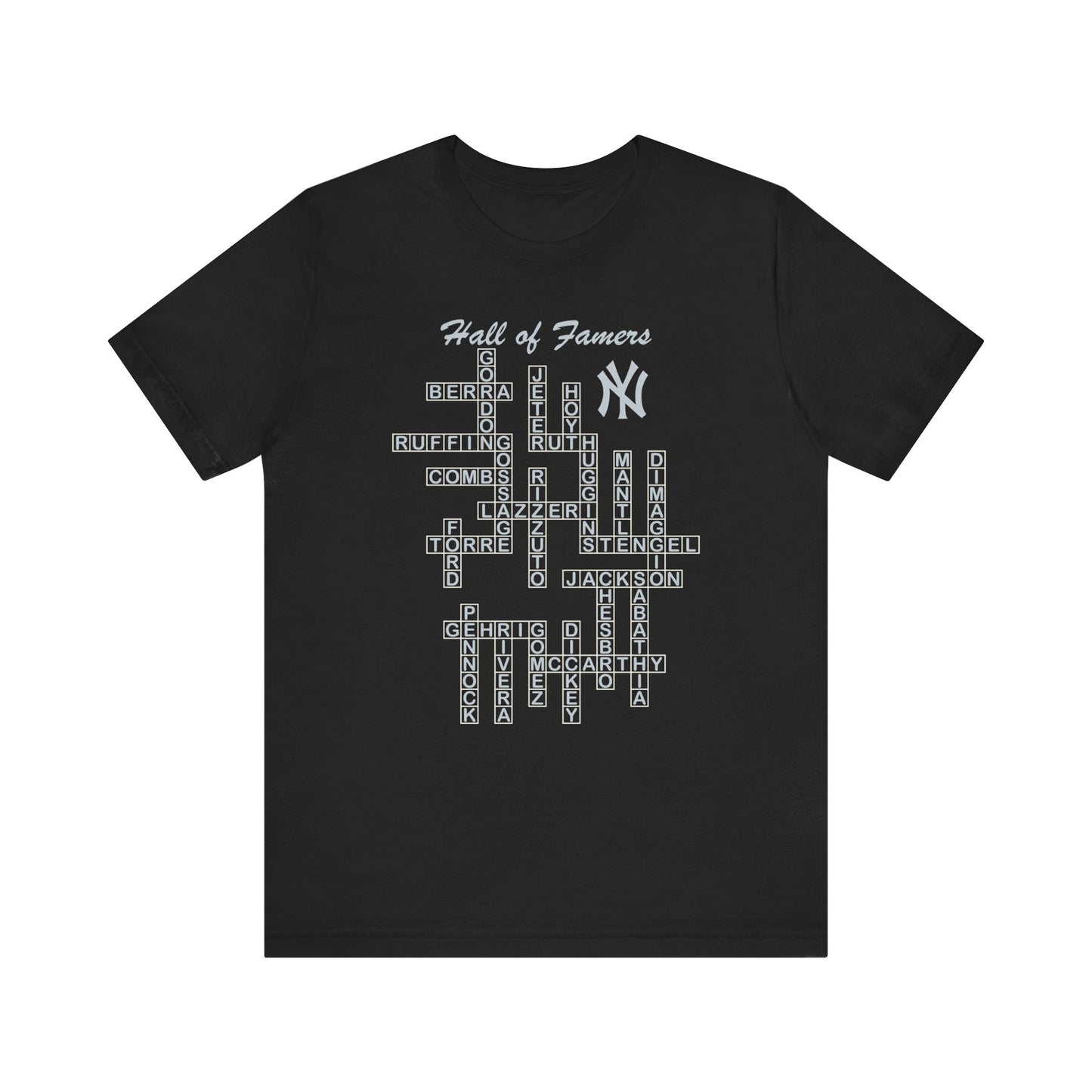 NY Yankees Hall of Famers Crossword Unisex T-Shirt