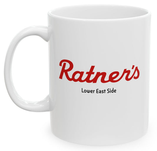 Ratner's Coffee Mug, Lower East Side NYC, Ceramic 11oz