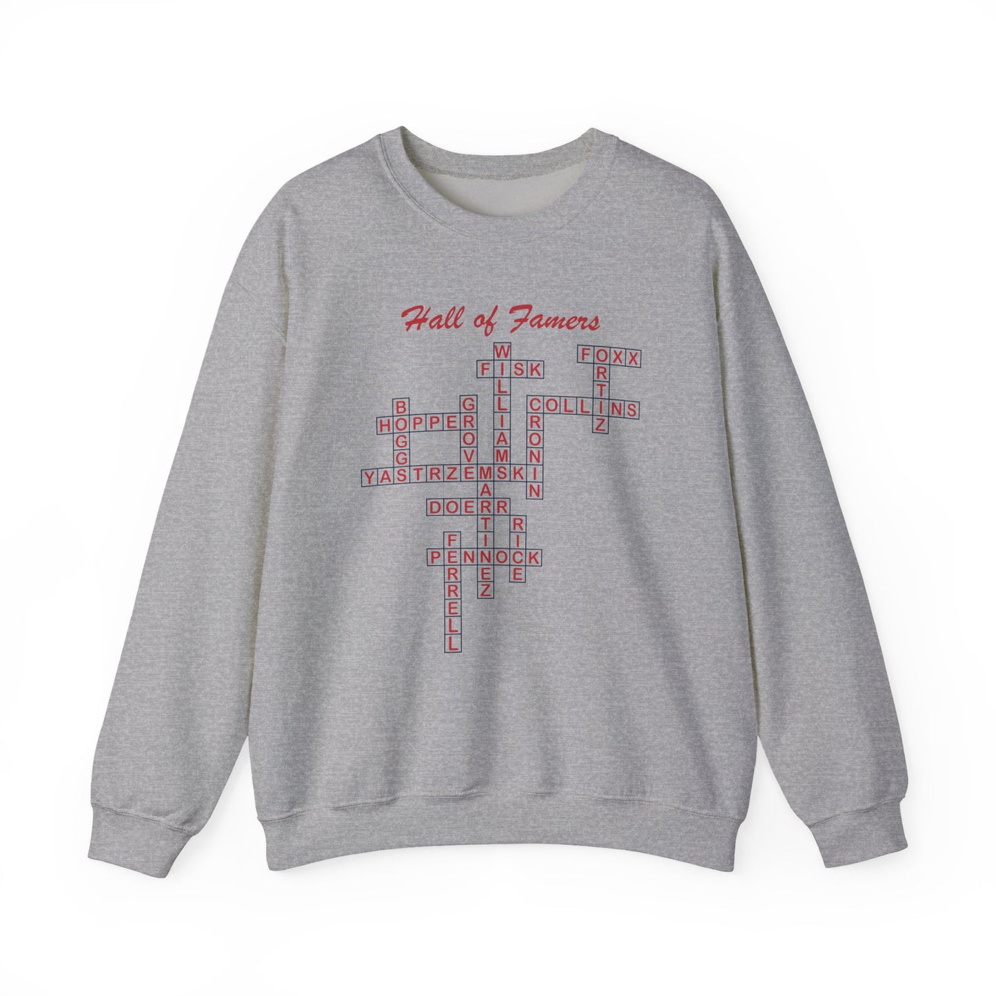 Boston Red Sox Hall of Famers Crossword Sweatshirt