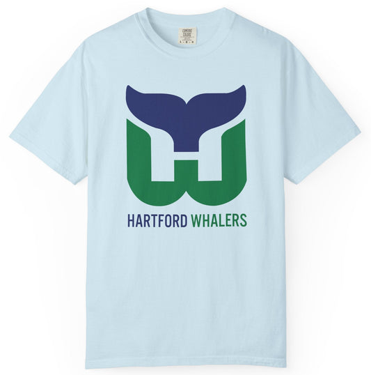 T-shirt with Hartford Whalers NHL Hockey logo graphic and 'Hartford Whalers' text