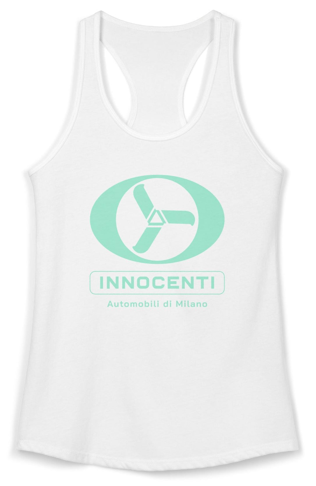 Tank top with Innocenti Italian car graphic