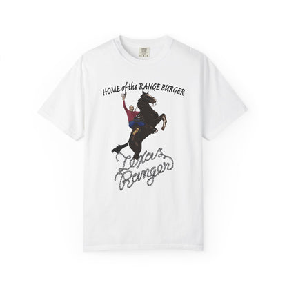 Texas Ranger Range Burger T-shirt Island Park Oceanside Long Beach Unisex Tee