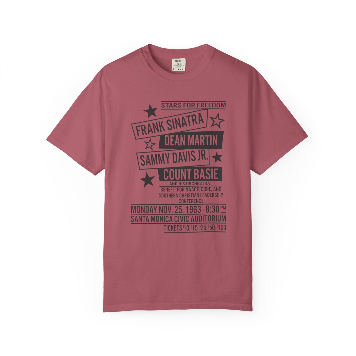 Frank Sinatra, Dean Martin, Sammy Davis Jr, Count Basie Stars for Freedom Unisex T-Shirt