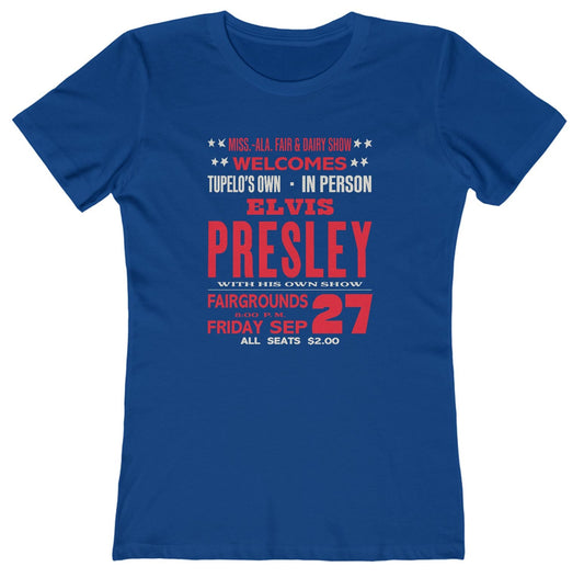 T-shirt with Elvis Presley state fair concert poster graphic