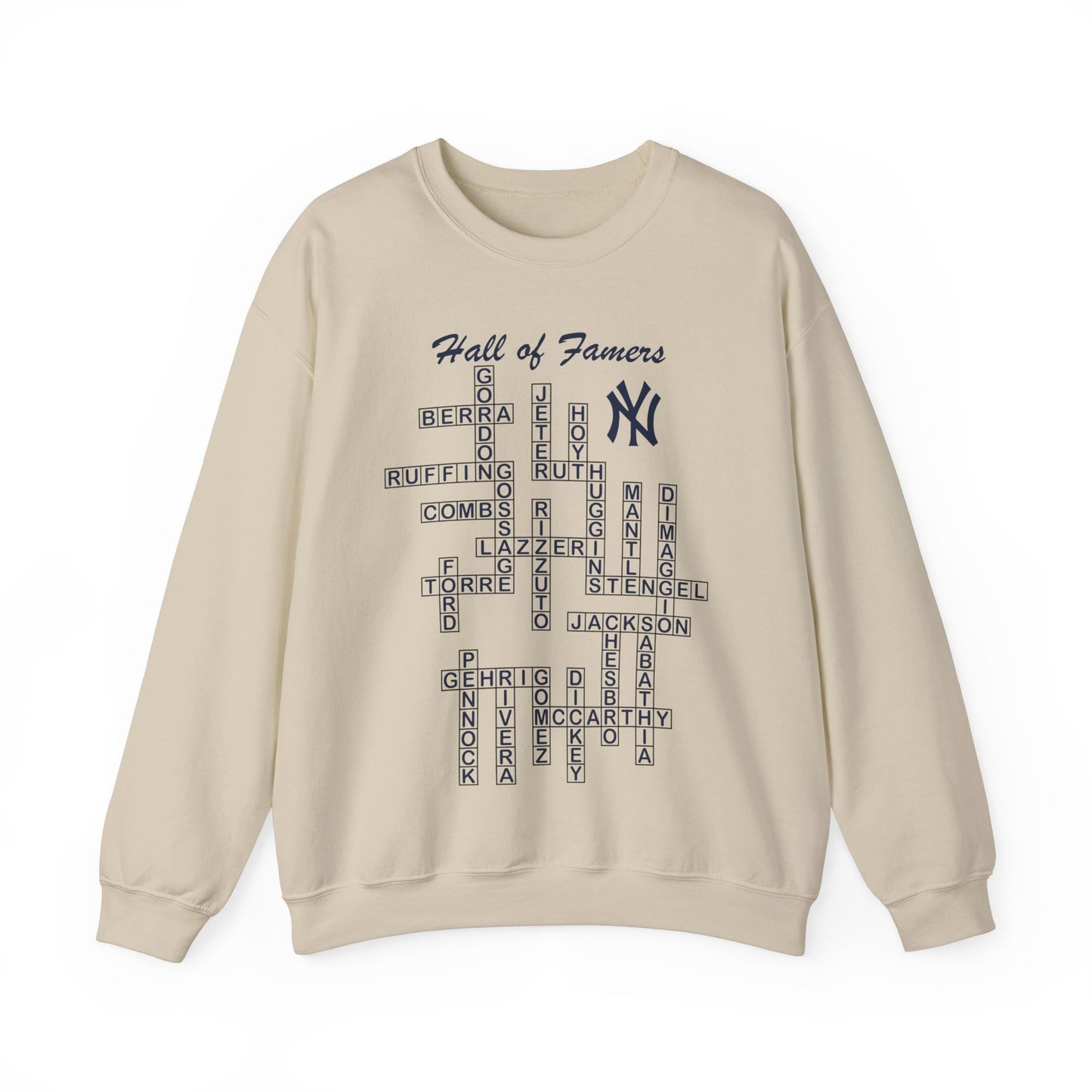 NY Yankees Hall of Famers - Crossword - Unisex Sweatshirt