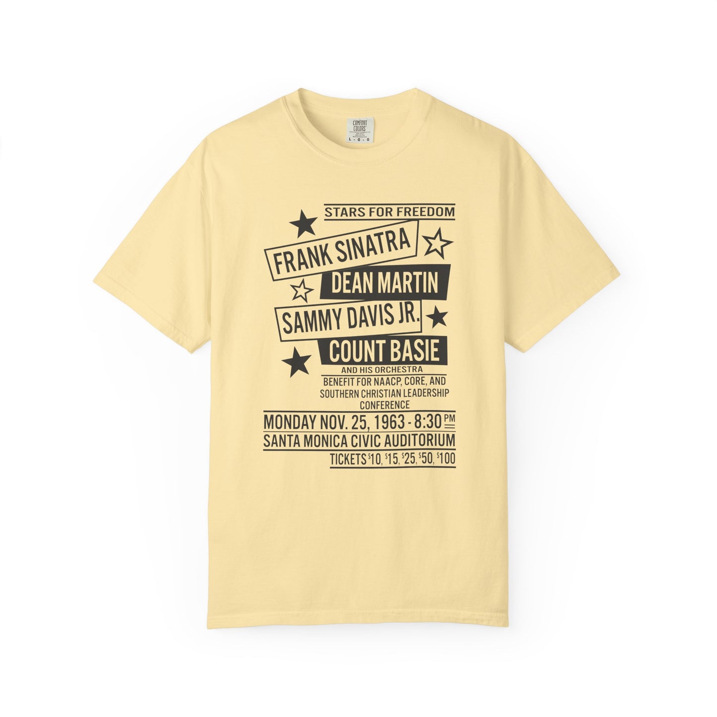 Frank Sinatra, Dean Martin, Sammy Davis Jr, Count Basie Stars for Freedom Unisex T-Shirt