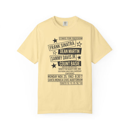 Frank Sinatra, Dean Martin, Sammy Davis Jr, Count Basie Stars for Freedom Unisex T-Shirt