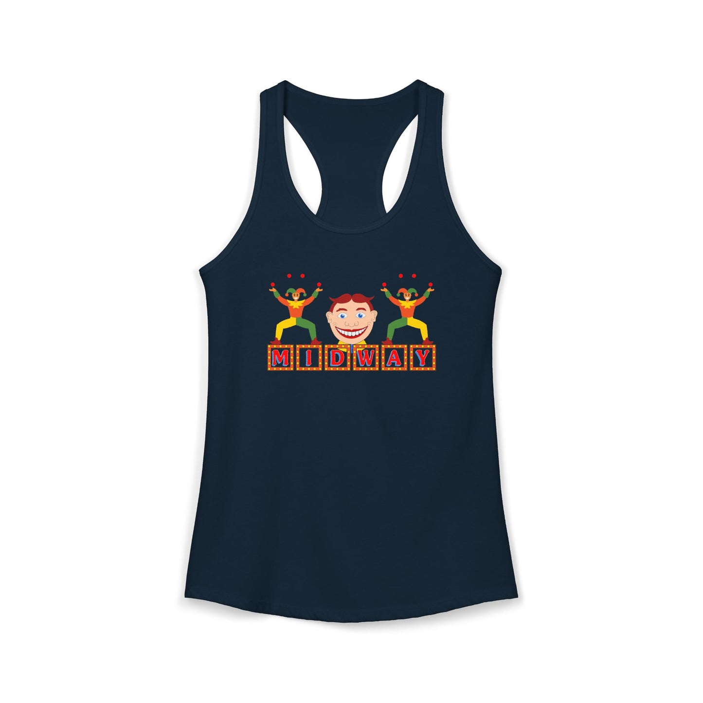 Midway, Carnival, Amusement Women's Racerback Tank Top