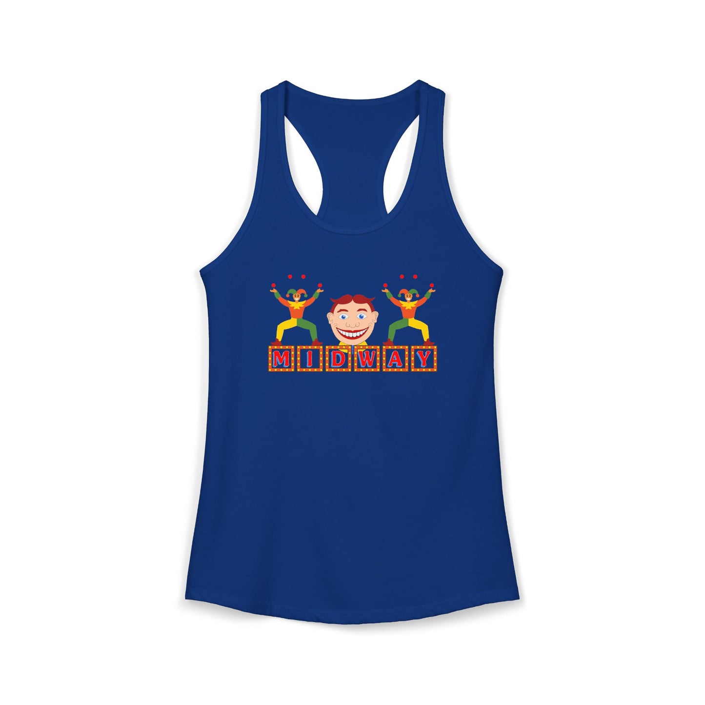 Midway, Carnival, Amusement Women's Racerback Tank Top