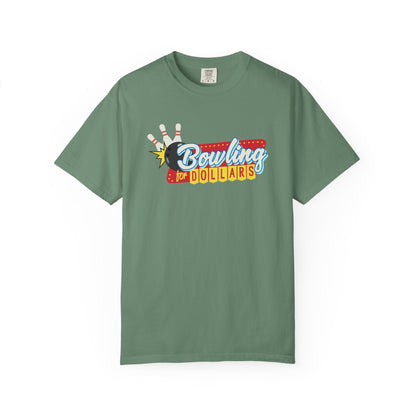 T-Shirt with 'Bowling for Dollars' graphic