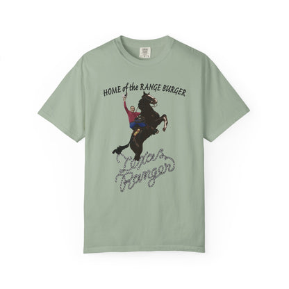 Texas Ranger Range Burger T-shirt Island Park Oceanside Long Beach Unisex Tee
