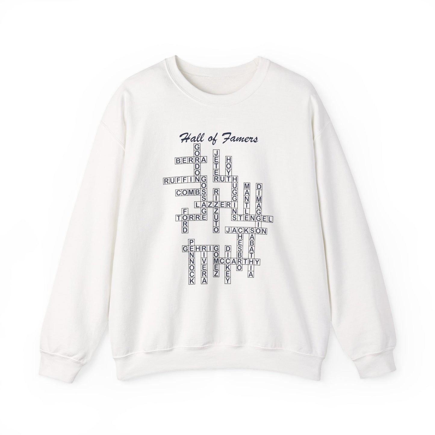 NY Yankees Hall of Famers Crossword Sweatshirt