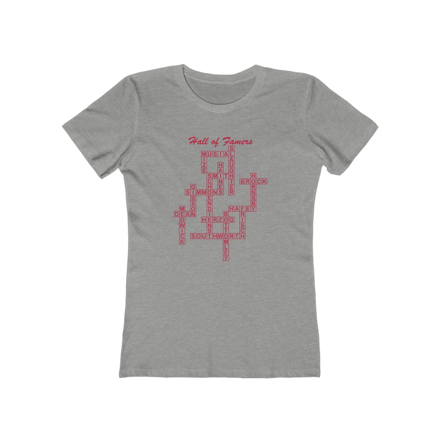 St Louis Cardinals Hall of Famers Crossword Women's T-Shirt
