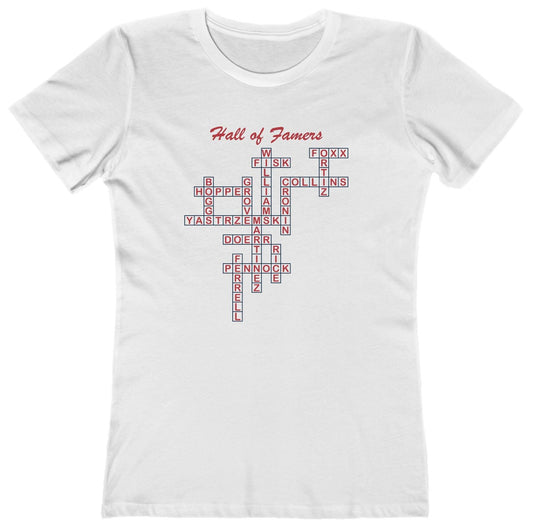 Boston Red Sox Hall of Famers Crossword Women's Tee