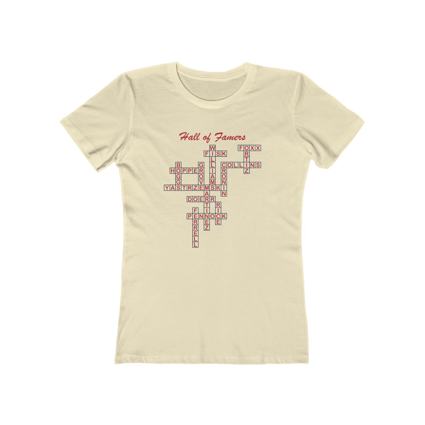 Boston Red Sox Hall of Famers Crossword Women's Tee