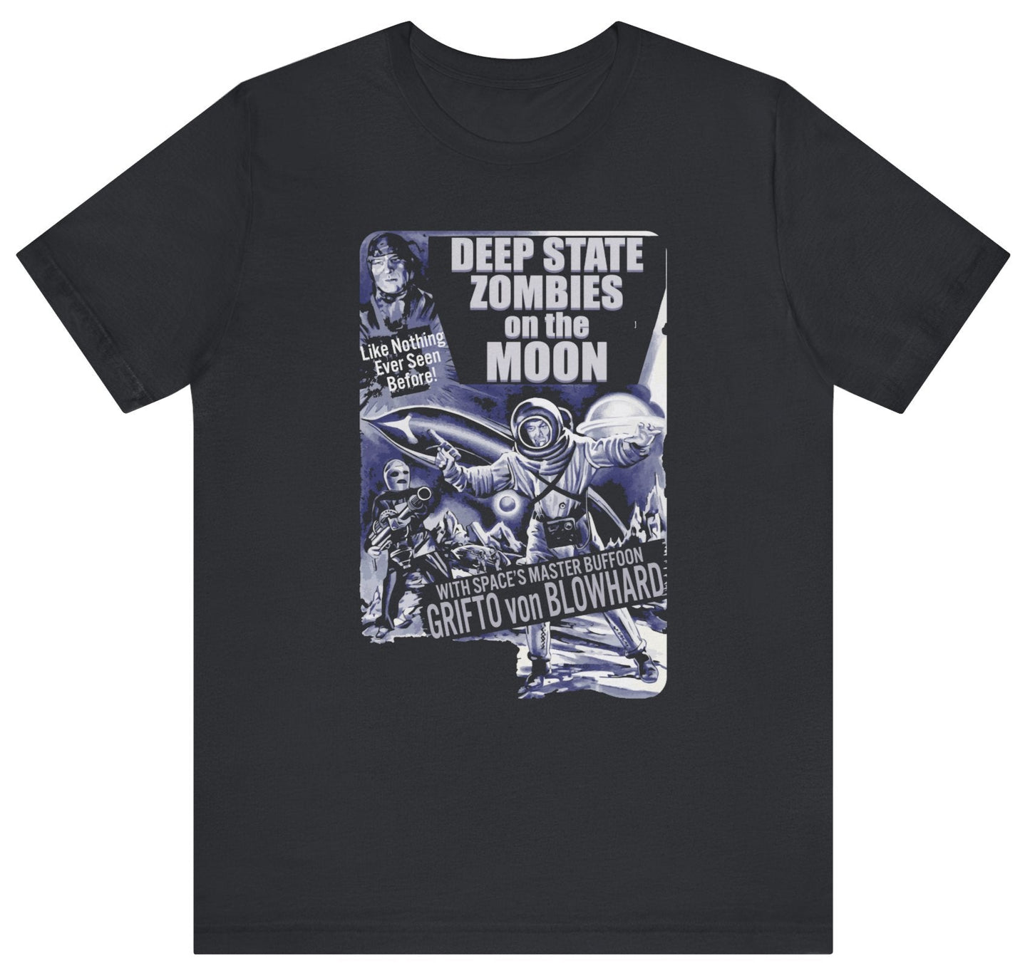 Deep State Zombies on the Moon Unisex T-Shirt