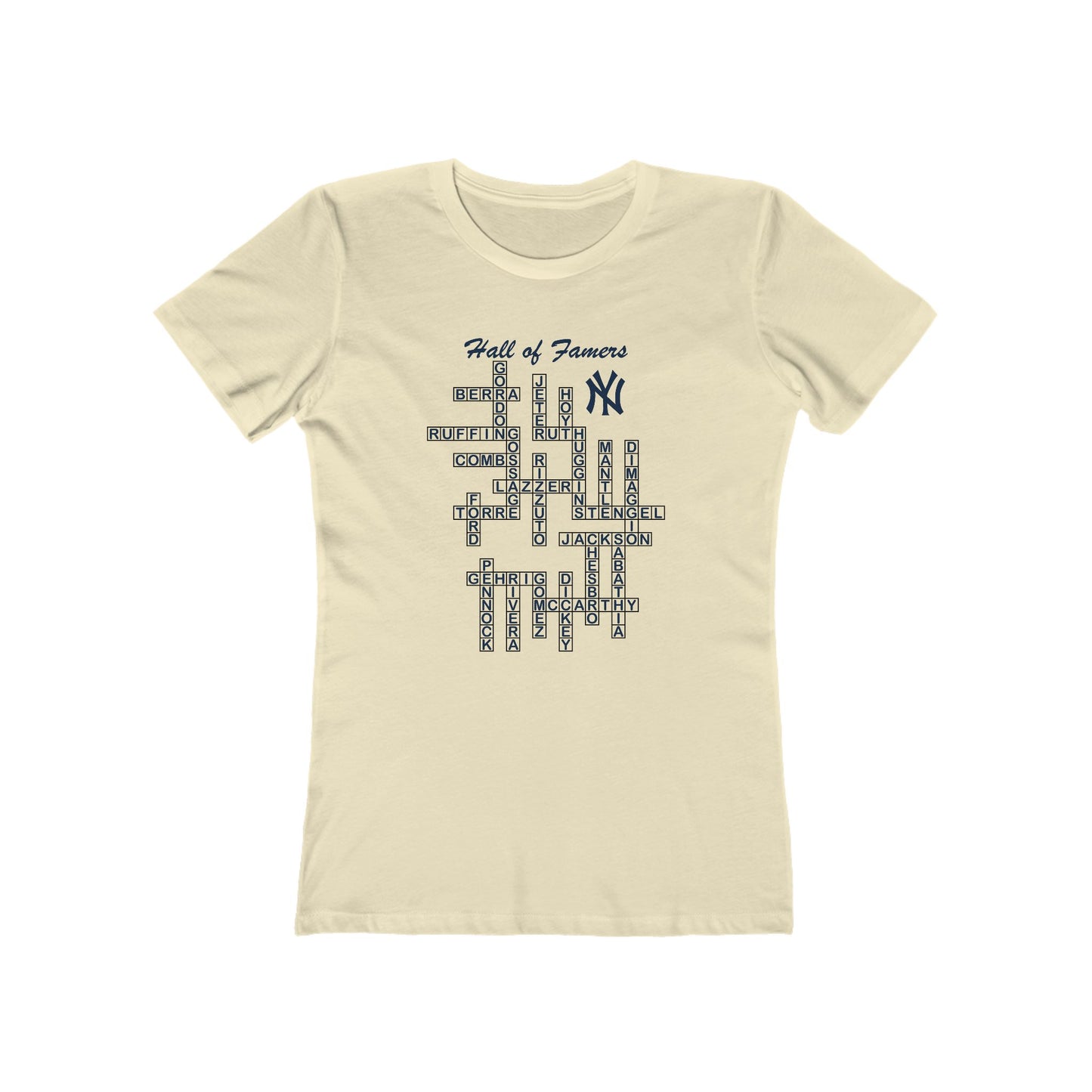 NY Yankees Hall of Famers - Crossword - Women's T-Shirt