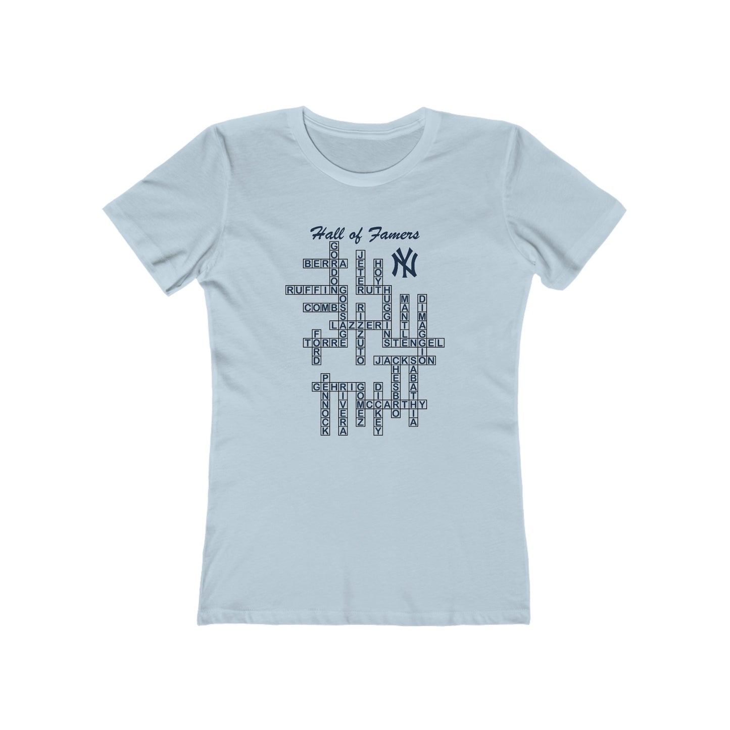 NY Yankees Hall of Famers - Crossword - Women's T-Shirt