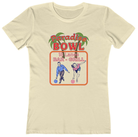 T-shirt with Paradise Bowling Alley graphic