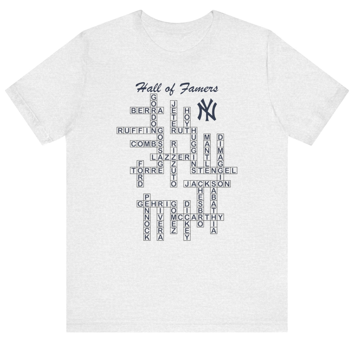 NY Yankees Hall of Famers Crossword Unisex T-Shirt