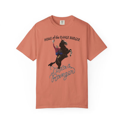 Texas Ranger Range Burger T-shirt Island Park Oceanside Long Beach Unisex Tee