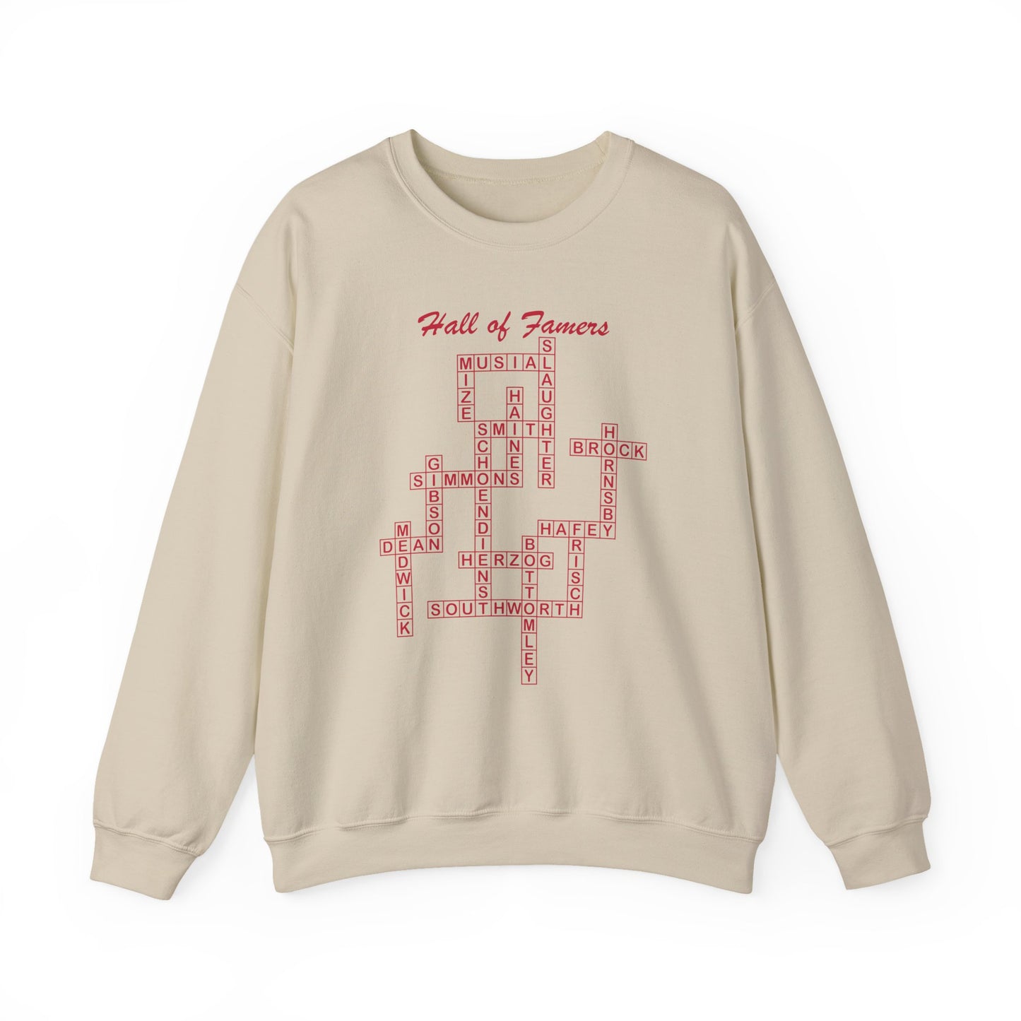 St Louis Cardinals Hall of Famers Crossword Sweatshirt