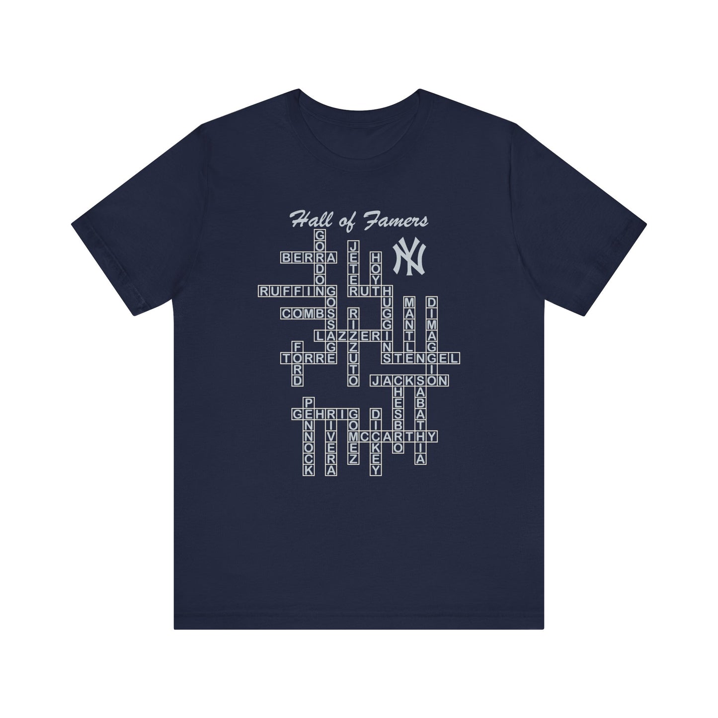 NY Yankees Hall of Famers Crossword Unisex T-Shirt