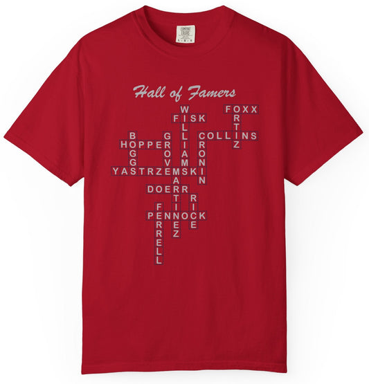 Boston Red Sox Hall of Famers Crossword Unisex T-Shirt