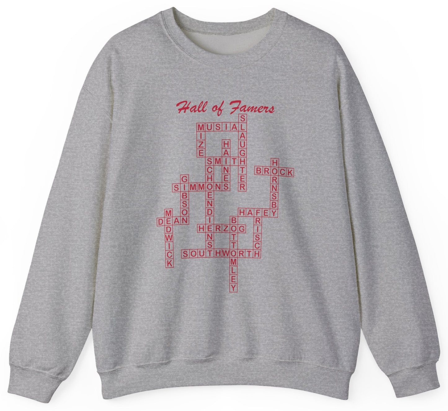 St Louis Cardinals Hall of Famers Crossword Sweatshirt
