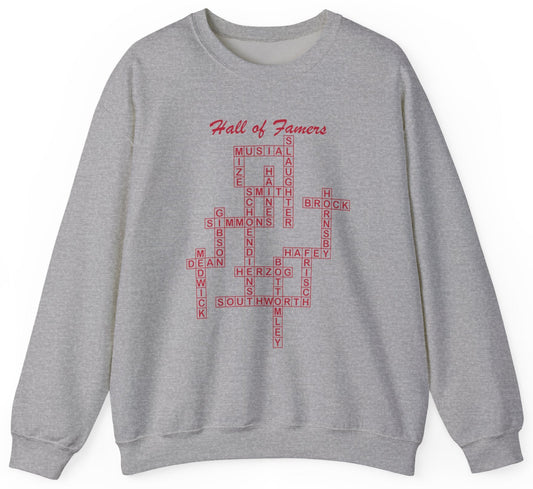 St Louis Cardinals Hall of Famers Crossword Sweatshirt