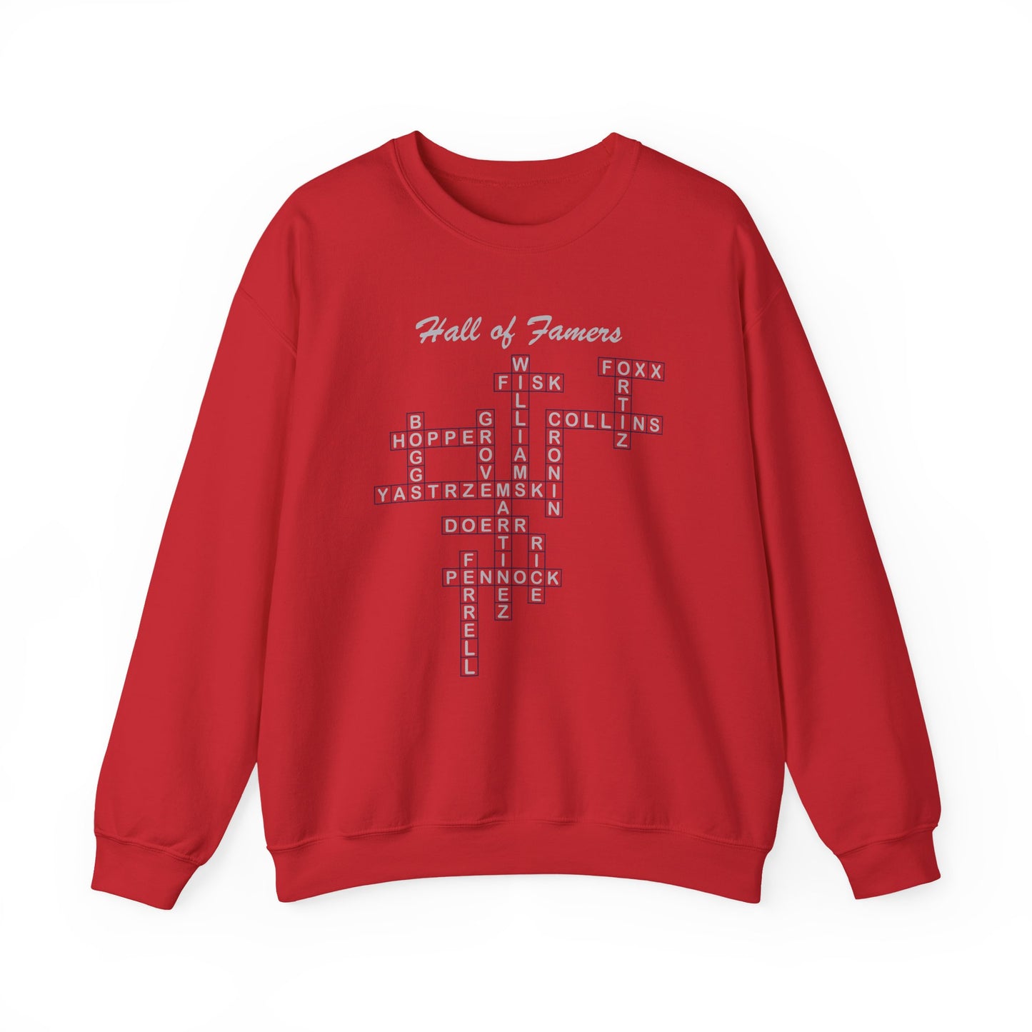 Boston Red Sox Hall of Famers Crossword Sweatshirt