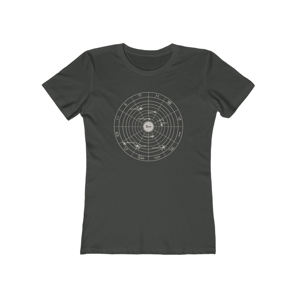 Solar System and Zodiac T-Shirt Women's